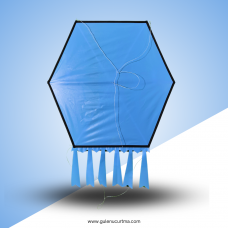 DÜZ RENK - KUMAŞ ÇERÇEVELİ ALTIGEN UÇURTMA